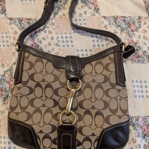 Coach Brown Signature Shoulder Bag